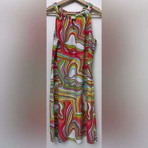 NWT JUDE CONNALLY Lisa Dress RIBBON SWIRLS CORAL Sz S‎
